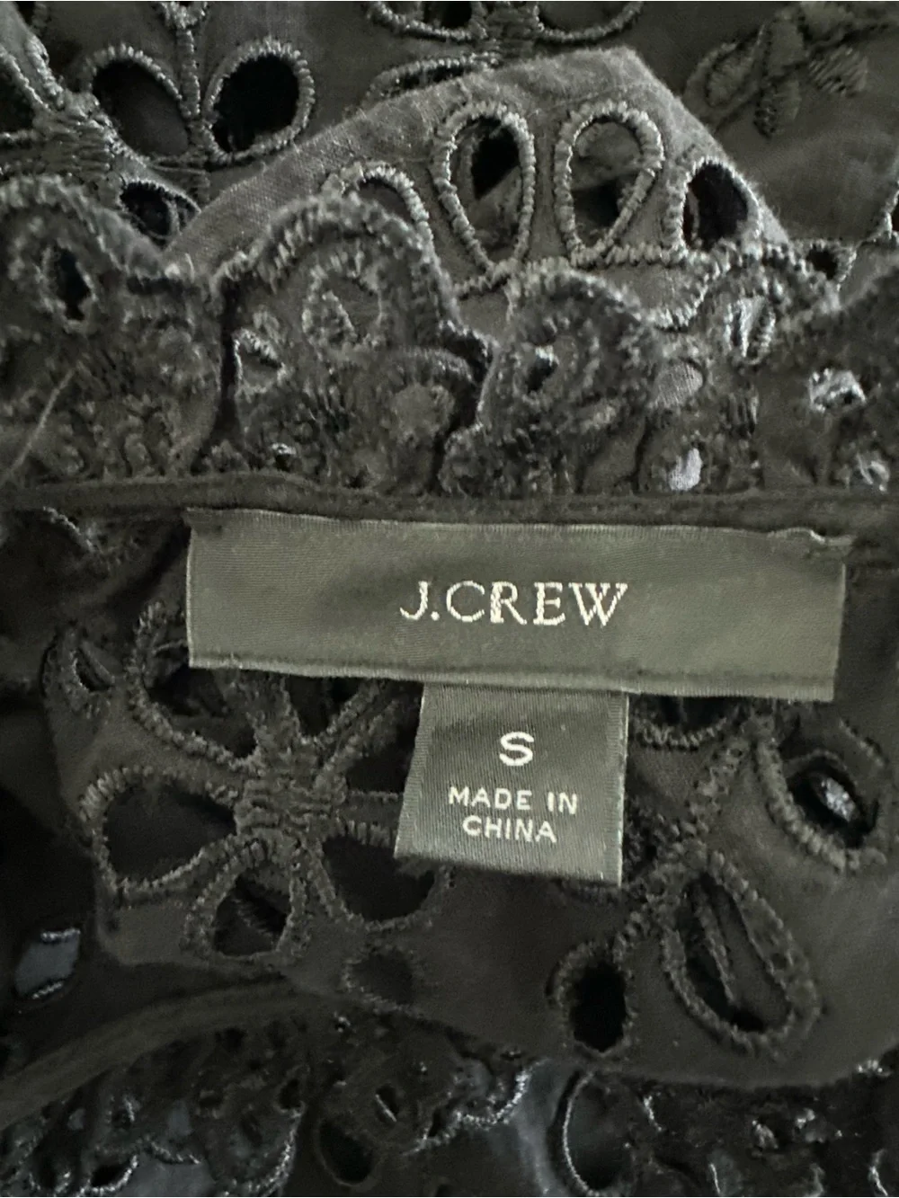 J. Crew Black‎ Crochet Lace Sleeveless Shell